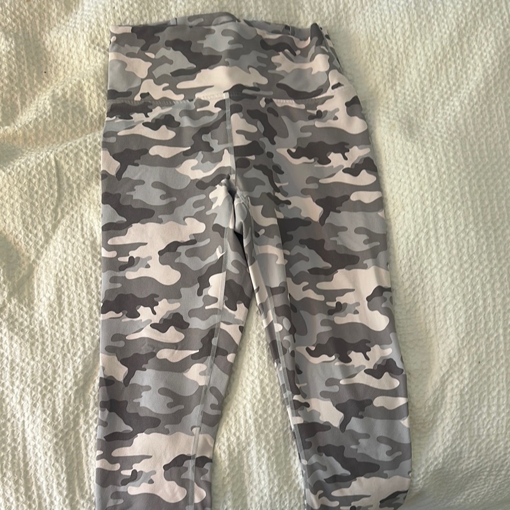 Fabletics Gray Camouflage Leggings